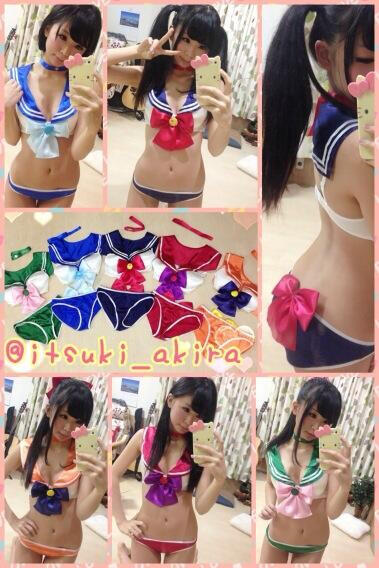 Akira Itsuki Mencoba Lingerie Sailor Moon &#91;Agak BB&#93;
