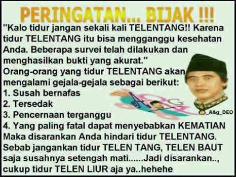 ini SERIUS...!!.. &quot;klo tidur jangan sekali kali TELENTANG&quot; ....BAHAYAA....!!