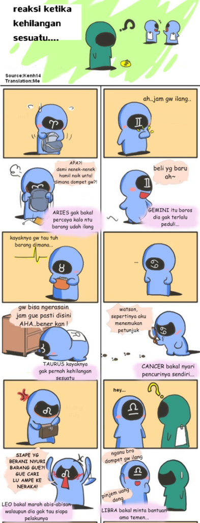 KOMIK KARAKTER SESEORANG BEDASARKAN ZODIAC &#91;PICT+&#93;