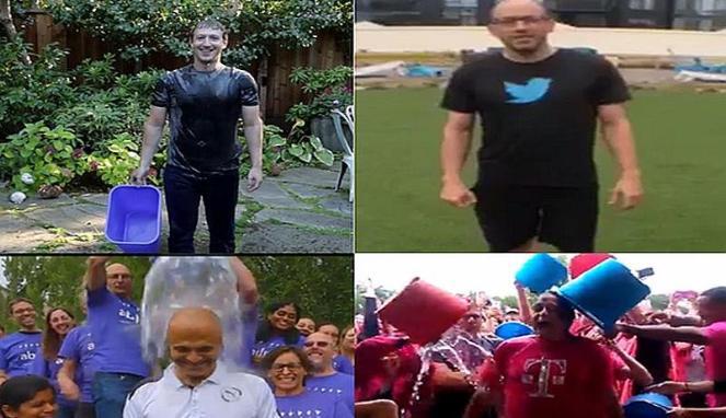 Saat pendiri FACEBOOK, TWITTER, MICROSOFT, GOOGLE, ditantang mandi air es untuk Amal