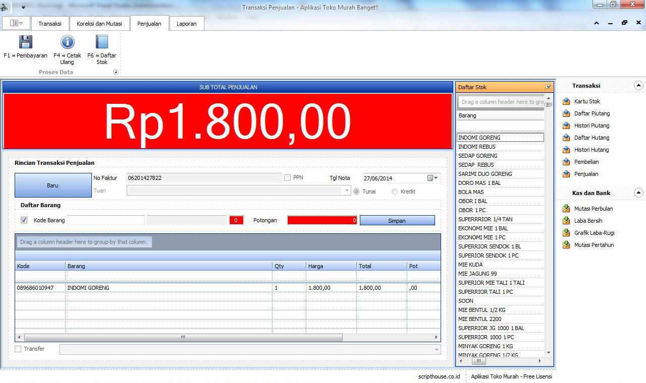 Aplikasi Kasir Akuntansi Murah Banget
