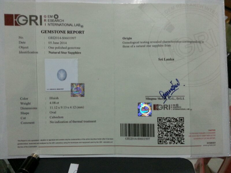 FOR SALE WHITE STAR SAPPHIRE SERTI GRI CEKIDOT....