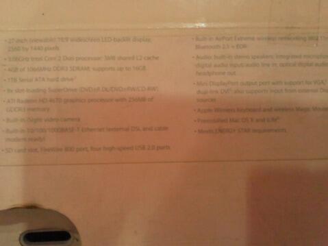 iMac 27" 8GB RAM 1TB HDD MANTAP!