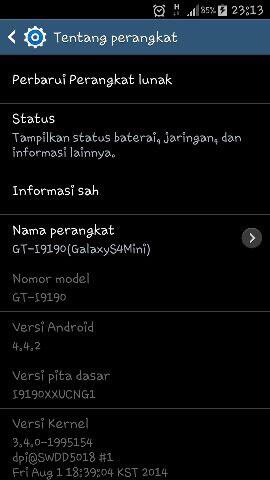 (Info) Update Android KitKat 4.2.2 For Samsung Galaxy S4 Mini