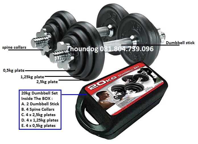 Dijual Sangat Murah! Dumbbell + Barbell Set 20kg & 50kg *FREE ONGKIR*!!!