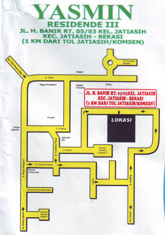 Rumah Baru-Cluster Di Bekasi Selatan (10 Menit dari Tol JatiAsih)..Tinggal 10 Unit