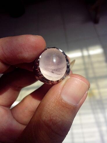 Cincin Batu Lavender,Rose Quartz, Amethyst Clean