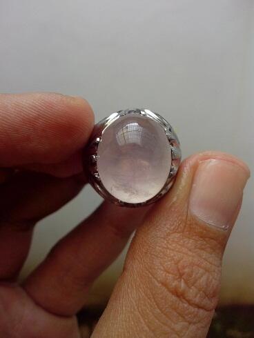 Cincin Batu Lavender,Rose Quartz, Amethyst Clean