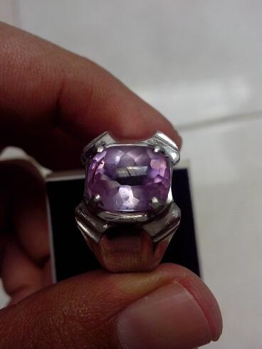 Cincin Batu Lavender,Rose Quartz, Amethyst Clean