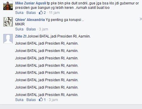 Postingan di FB MK: Berani