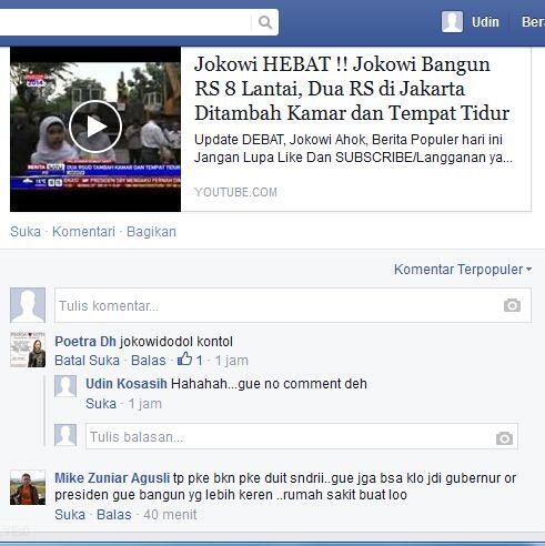 Postingan di FB MK: Berani