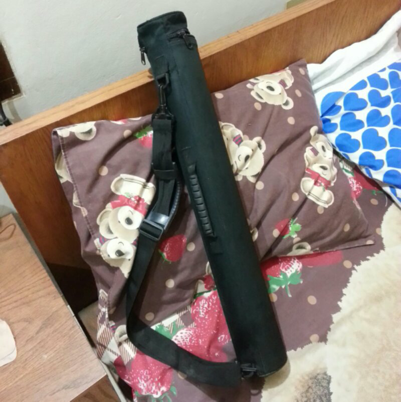 wts tabung gambar / drawing tube merk BEREADY hitam kanvas keren bandung