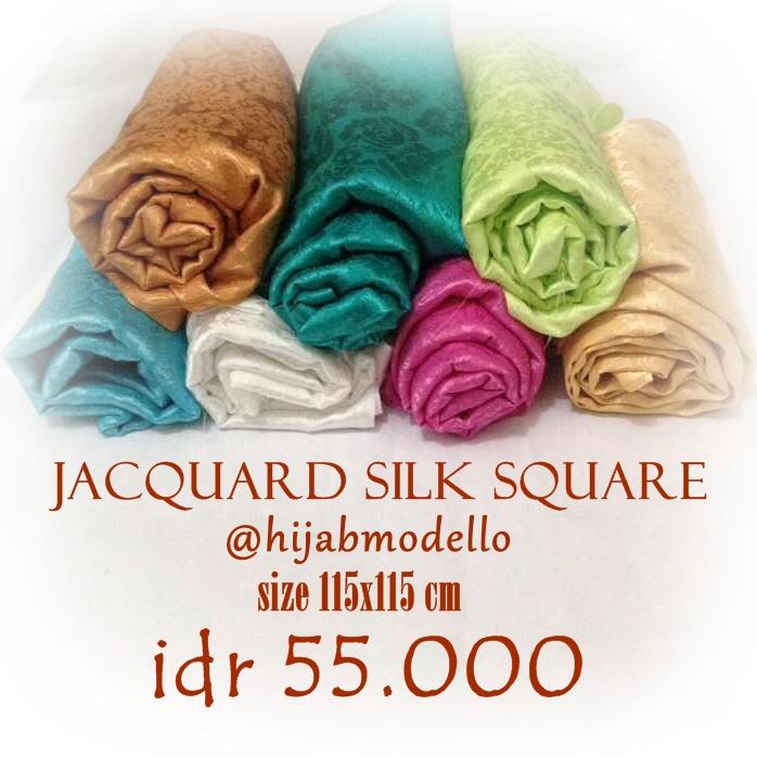 Hijab Jacquard silk square (syumor)