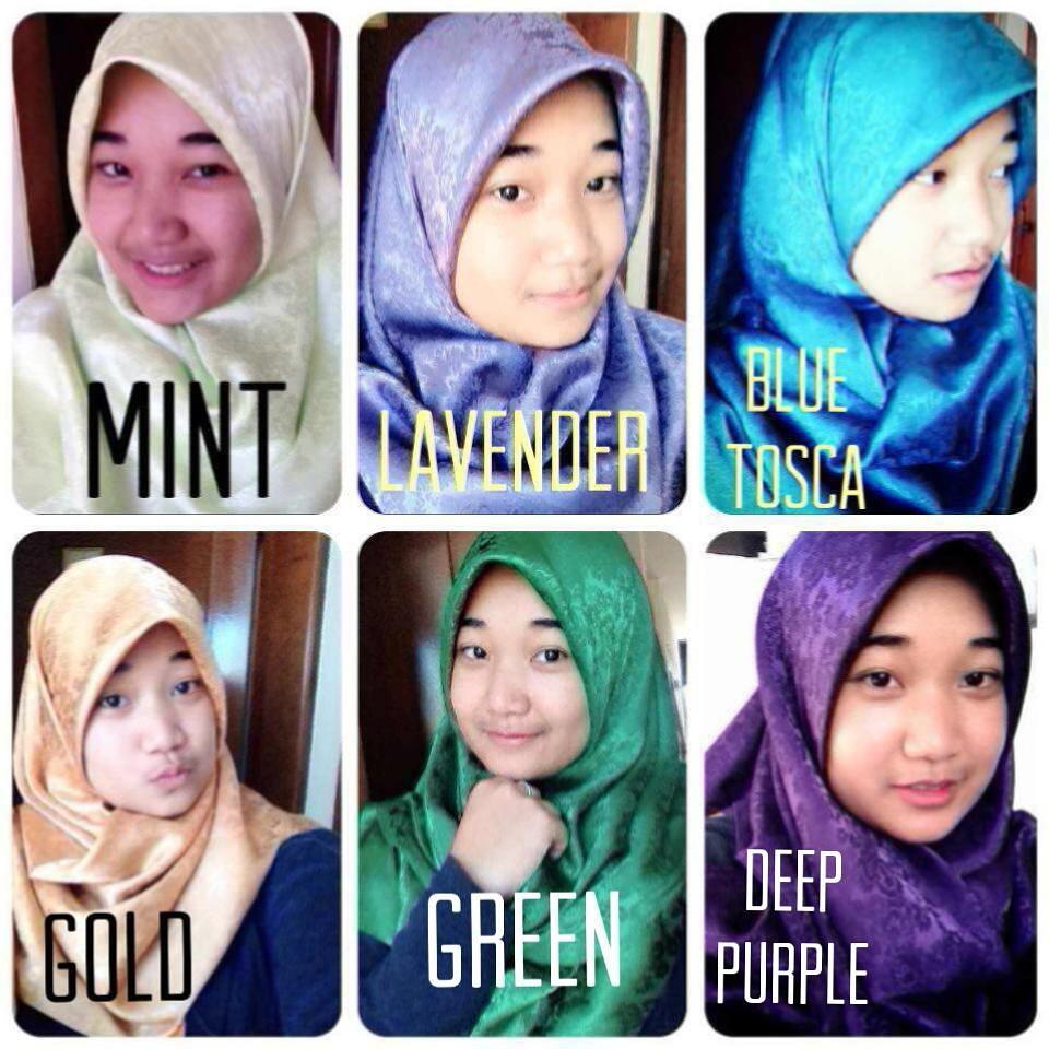 Hijab Jacquard silk square (syumor)