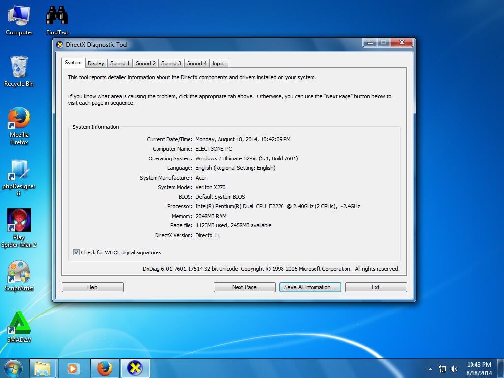 Acer mini PC Veriton X270