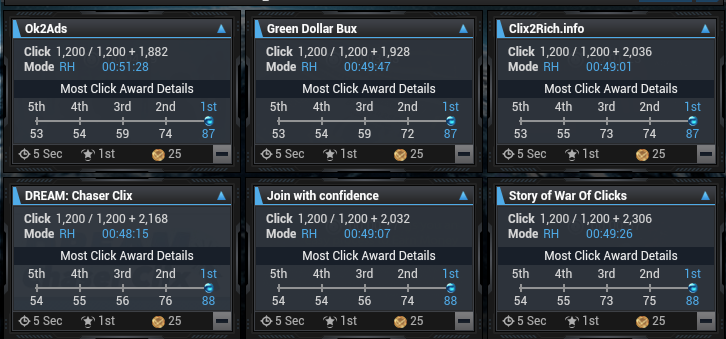 1st PTC CLICKS WITH GAMES VERY ADDICTED , JOIN ME WAROFCLICKS!!