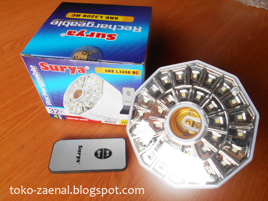 Jual lampu emergency merk Luby + fitting + remote controller