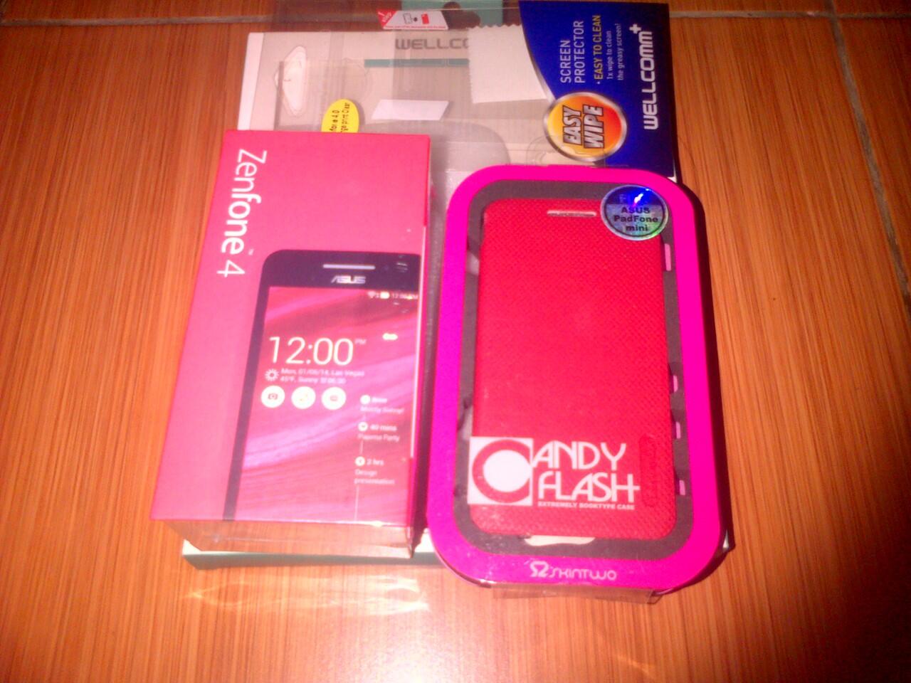 ZENFONE 4 RED NEXT G (BATT 1600 mAH) + BNIB + GRS RESMI + SCREEN GUARD