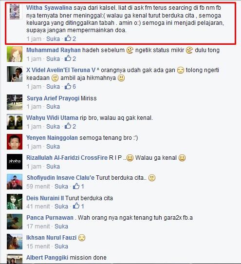 Berdoa Di Facebook,Orang Ini Meninggal &#91;coba kita renungkan sejenak&#93;