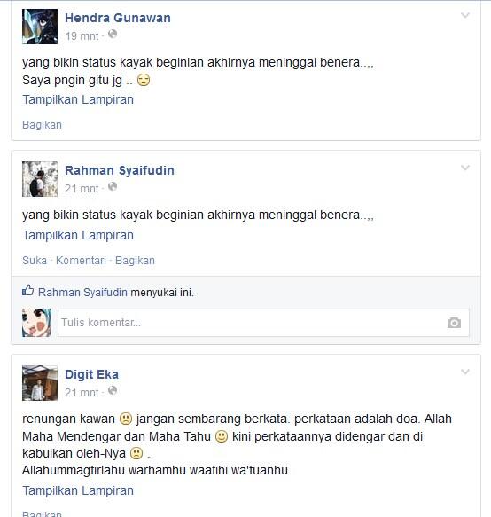 Berdoa Di Facebook,Orang Ini Meninggal &#91;coba kita renungkan sejenak&#93;