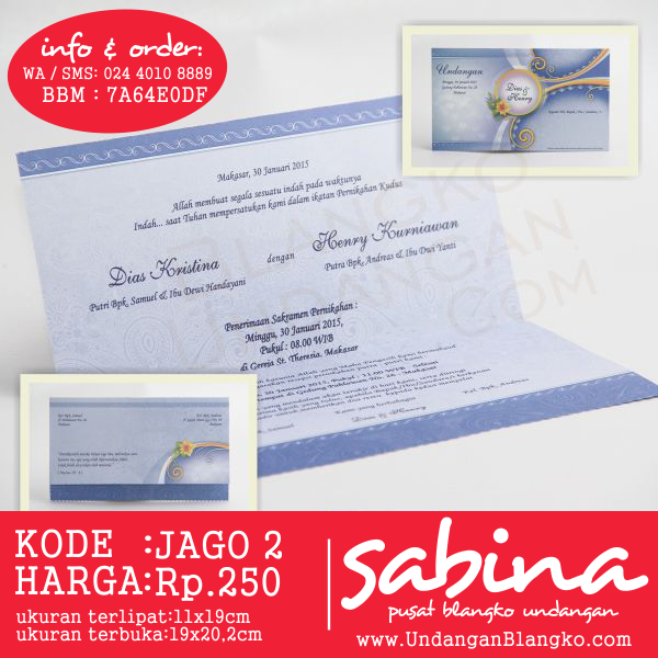 SABINA PUSAT BLANGKO UNDANGAN
