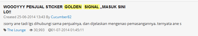 Thread yang sering Muncul di Sub &quot;The Lounge&quot;