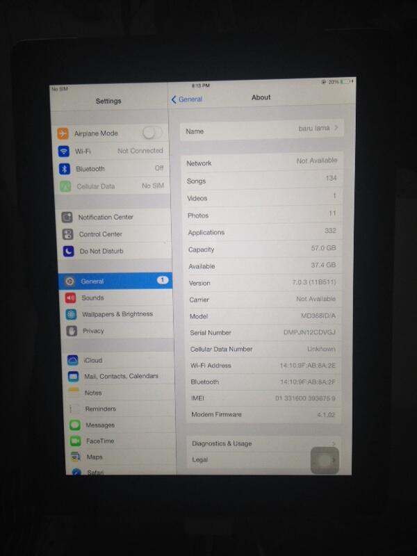 Jual ipad 2 fullset 64gb wifi + 3G murah