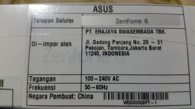 Asus Zenfone 6 TAM Surabaya Nego