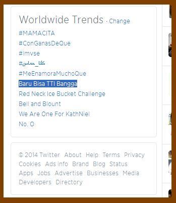 Apa sih "Baru Bisa TTI Bangga" Lagi Trending Topic di Worldwide Twitter