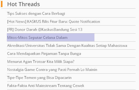 Mitos- Mitos seputar celana dalam (Cangcut, Sempak, G-String &amp; Rekan-Rekannya)