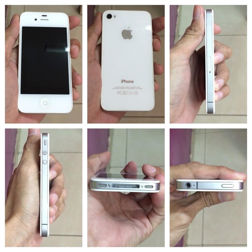 Jual iPhone 4 8 Giga White Mulus perfect masih garansi resmi SES bandung