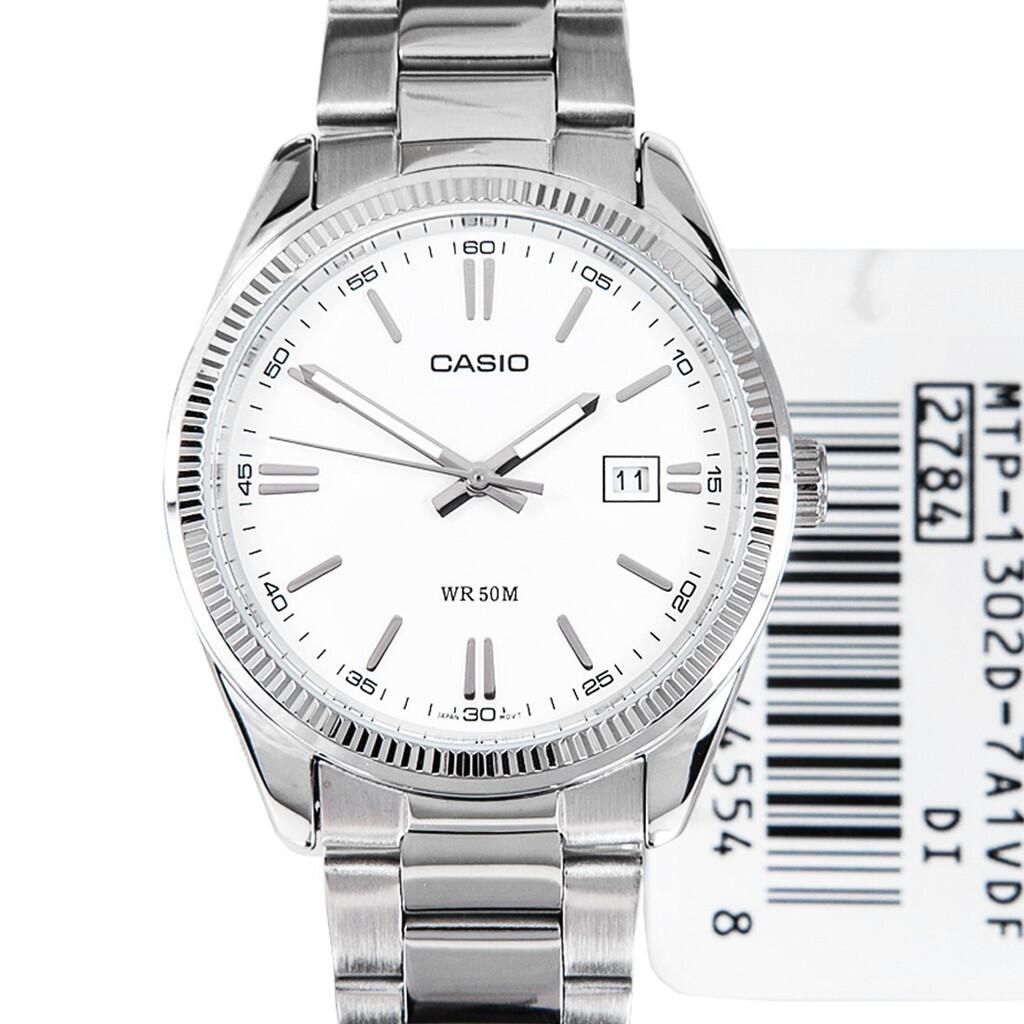 ** MTP-1302D casio analog stainless indikator cuma tanggal|| jual aneka baby-g