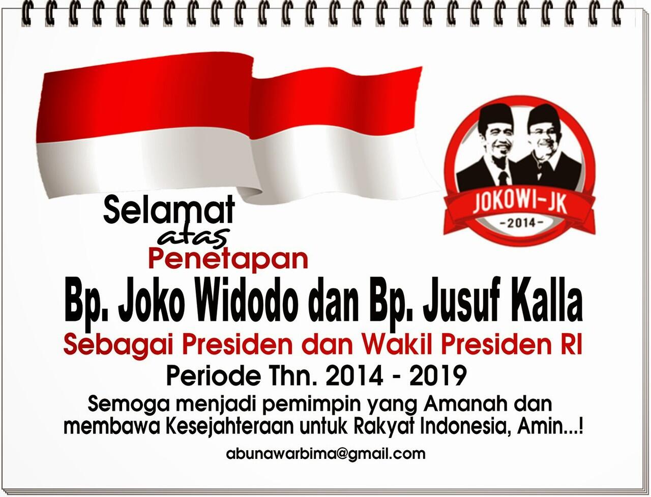 SELAMAT Untuk JOKOWI-JK, MENJADI PRESIDEN RI Ke-7 2014-2019