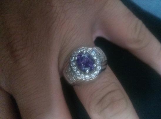Cincin Kecubung Amethys Cutting Diamond RIng Perak (Mahar / Barter Butung)