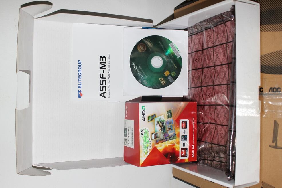 PC AMD APU A4 3300 (Radeon HD 6410) + LED AOC 15.6" + Bonus Mini Speaker (BOGOR)