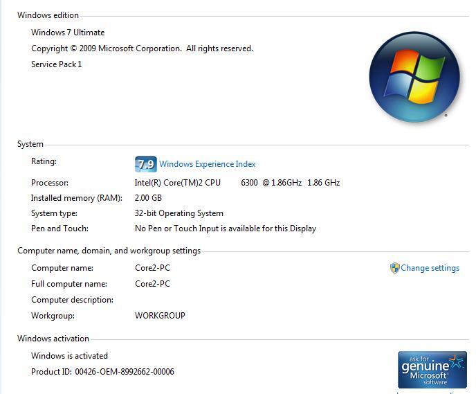 CPU Core 2 Duo + LCD 17 inch