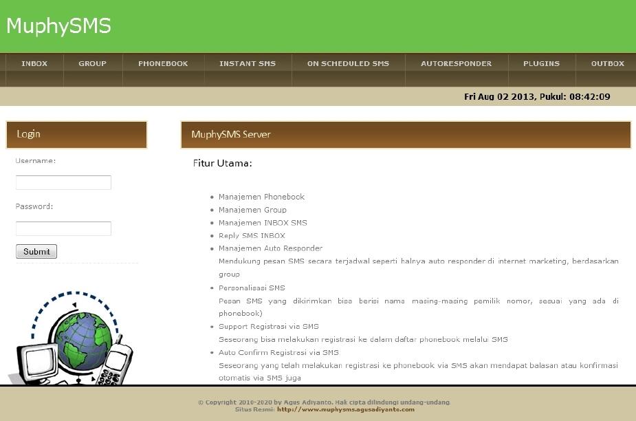 Jual Software SMS Gateway Multi Fungsi Berbasis Web dengan PHP, MySQL, dan Gammu