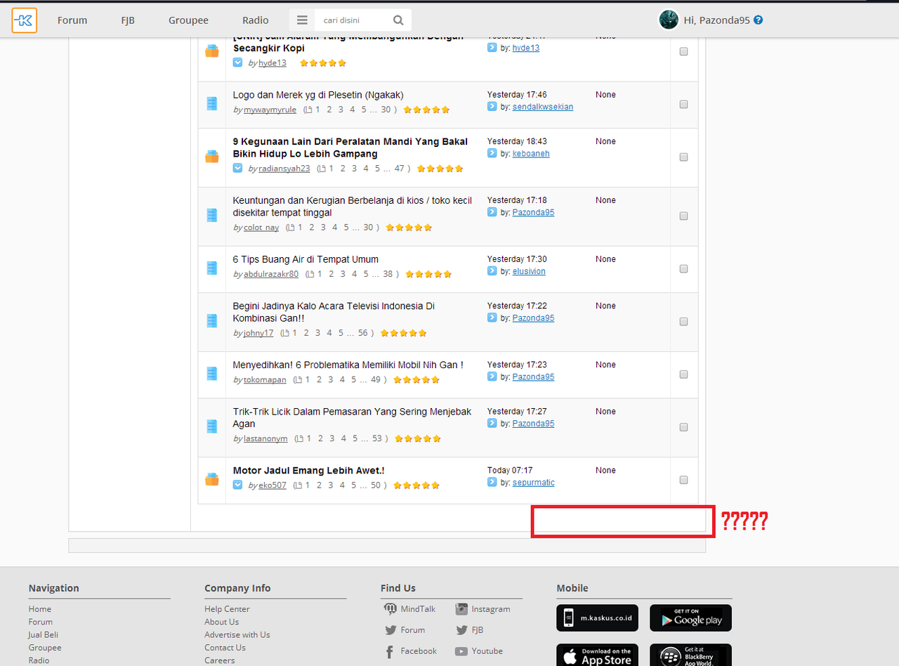 &#91;BUG Kaskus lagi&#93; Opsi PM,Subscribed,Ganti Page,Post reply HILANG??? &#91;Posisi dibawah&#93;