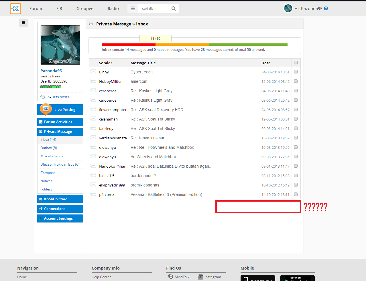 &#91;BUG Kaskus lagi&#93; Opsi PM,Subscribed,Ganti Page,Post reply HILANG??? &#91;Posisi dibawah&#93;