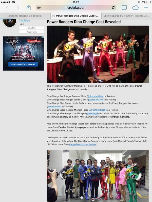 Ingat Power Ranger? Ranger Biru Dino Charge Berasal dari Indonesia Lho