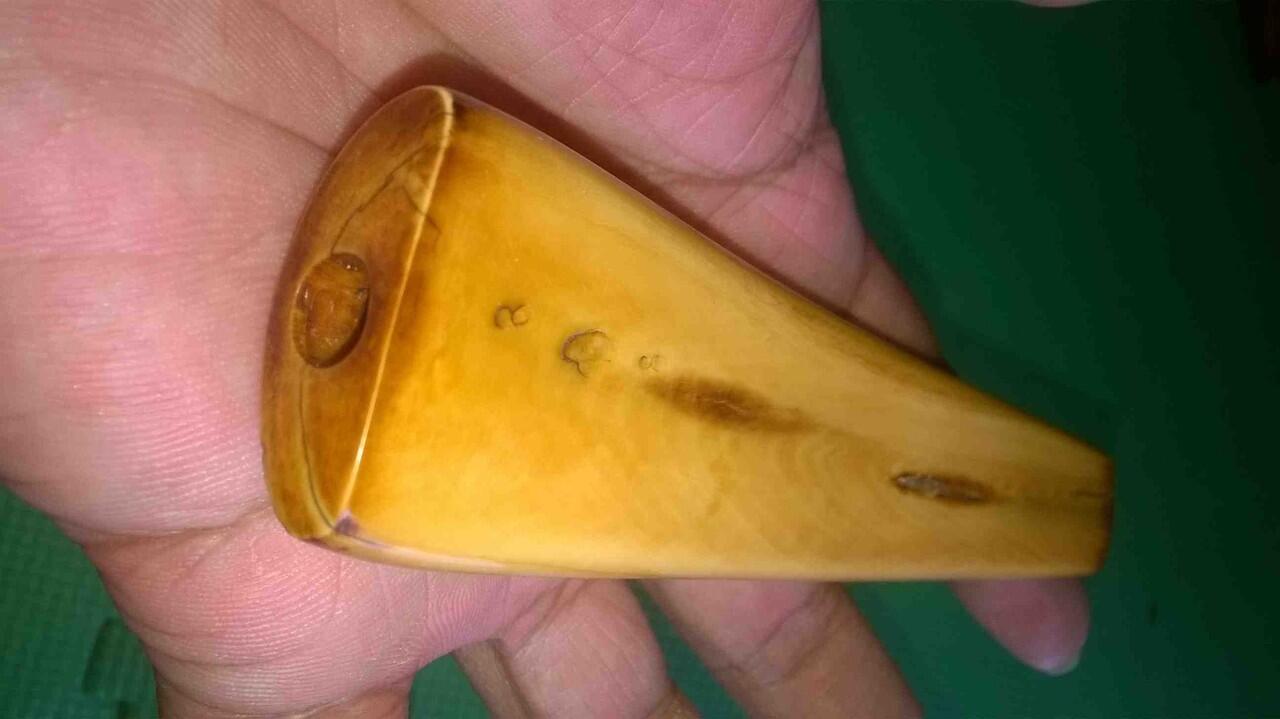 Pipa Rokok Taring Ikan Paus ( Rare Item )