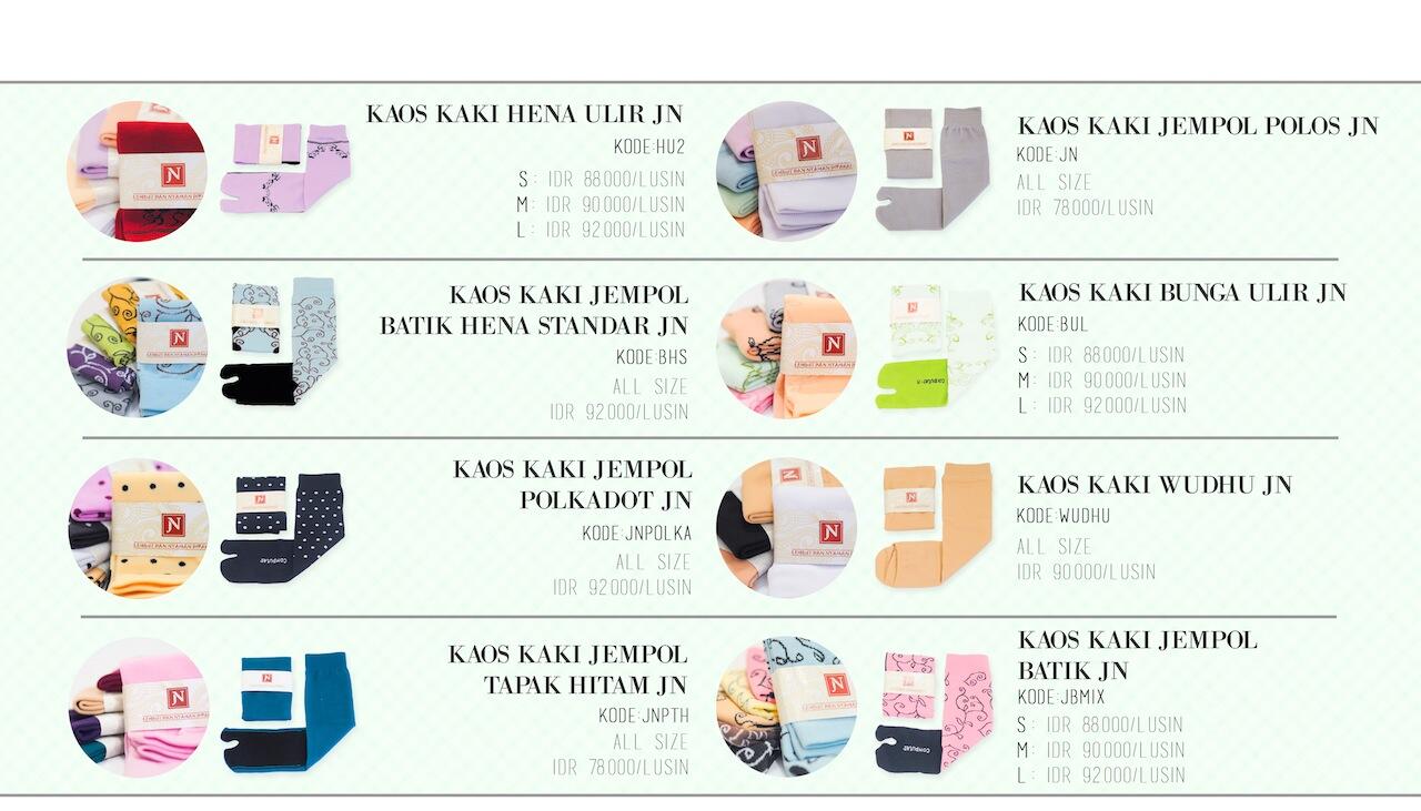 Kaos Kaki Musimah Batik, Hena, Polkadot, Bunga