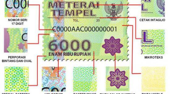 Baru tahu Gambar dan spek lengkap meterai tempel baru 6000 dan 3000 rupiah