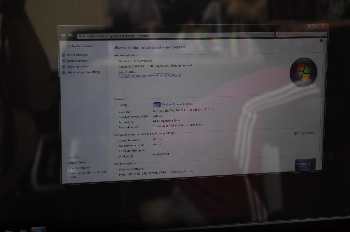 ACER AIO Z3771 Core i3 TouchScreen 21'5"