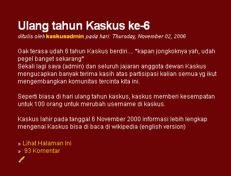 Ultah Kaskus Ke 6
