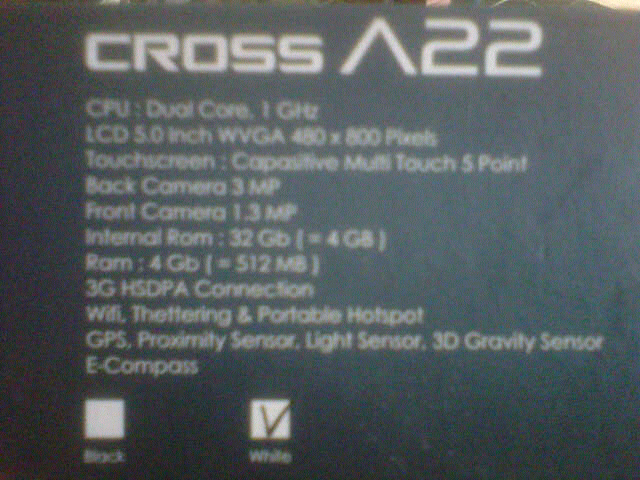 Cross Andromeda A22 2nd murah.