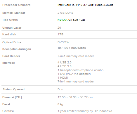 PC Compaq "HP Pavilion 500-244X"