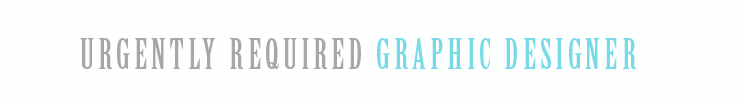 URGENTLY Required! Graphic Designer - Desain Grafis