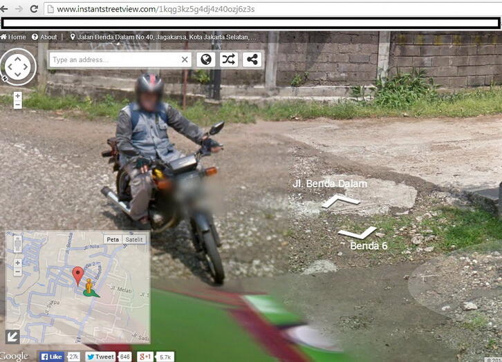 Gan,ane selfie di Google Street View