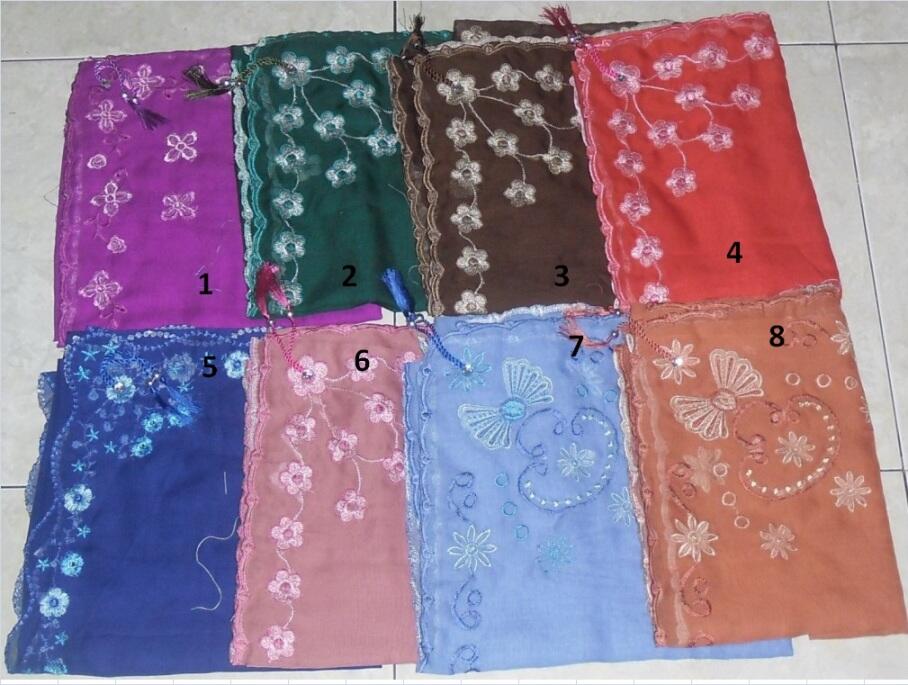 GROSIR DAN ECERAN JILBAB PARIS BORDIR (GRIYA MUSLIM TSABITA)